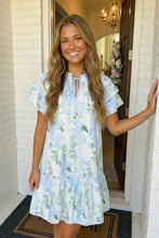 Floral Contrast Edge Layered Mini Dress -this dress is beautiful
