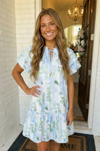 Floral Contrast Edge Layered Mini Dress -this dress is beautiful