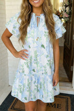 Floral Contrast Edge Layered Mini Dress -this dress is beautiful