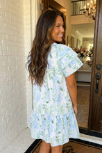 Floral Contrast Edge Layered Mini Dress -this dress is beautiful