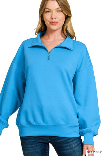 Blue Scuba Half Zip Pullover
