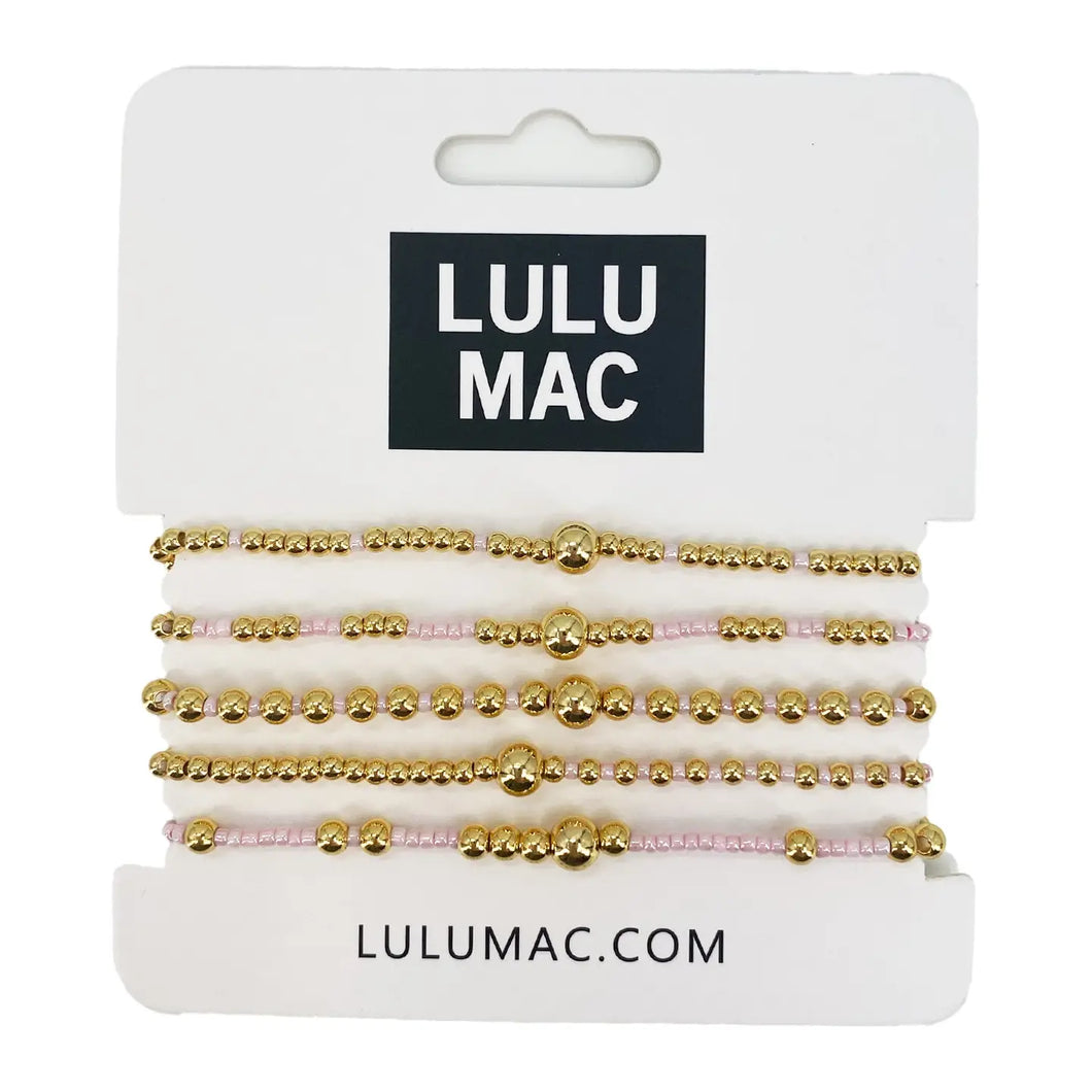Lulu Mac light pink bracelet set