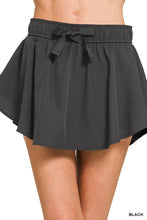 Black Soft Woven Active Skorts