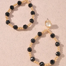 Crystal Post Teardrop Candy Beads Earrings