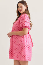 Pink dress red polka dot