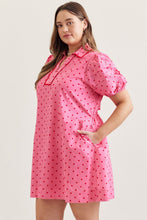 Pink dress red polka dot