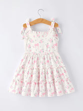 Pink bow girls dress