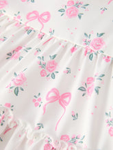 Pink bow girls dress
