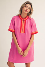 Hot pink Casual Solid Dress