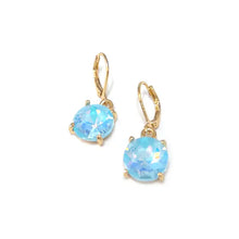 12mm Round Glass Beads Dangle Lever Back Drop Earrings