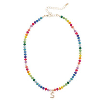 Beaded Mini Initial 15.5" Adjustable
