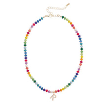 Beaded Mini Initial 15.5" Adjustable