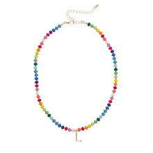 Beaded Mini Initial 15.5" Adjustable