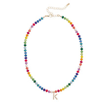 Beaded Mini Initial 15.5" Adjustable