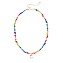 Beaded Mini Initial 15.5" Adjustable