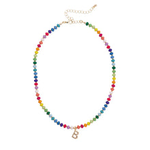Beaded Mini Initial 15.5" Adjustable