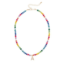 Beaded Mini Initial 15.5" Adjustable