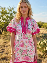 Pink floral dress