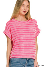 Raised rib stripe top