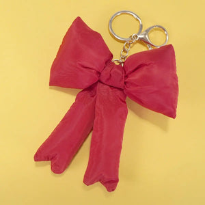 Trending Puffy Bow Ribbon Bag Charm Keychain