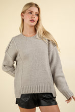 Fuzzy Feeling Oversized Knit Pullover Sweater Top