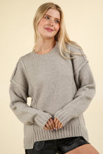 Fuzzy Feeling Oversized Knit Pullover Sweater Top