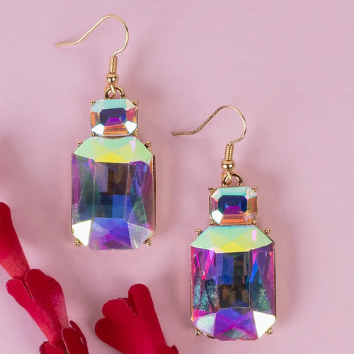 Ab stone Crystal Earrings