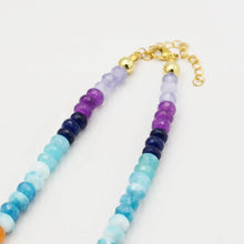 Colorful Gemstone with Pearl necklace