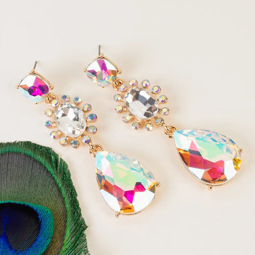 AB Crystal Drop Earrings