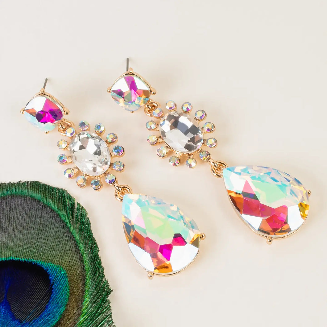 AB Crystal Drop Earrings