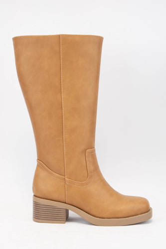 Dark natural Belvin Minimal Design Pull-On Style Riding Boots