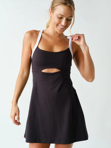 black exercise dress Sculpted Cutout – Hopes Chest in biker short liner Petite Black Short Sleeve Finish:Silver maxidresses