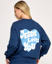 Relaxed Fit Sweatshirt With Jesus Loves You Print