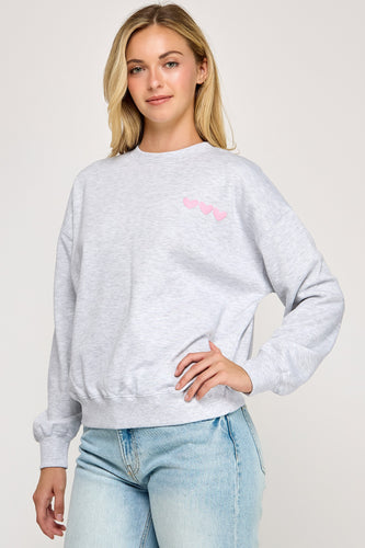 Relaxed Fit Sweatshirt With Jesus Loves You Print