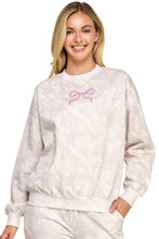 Camo bow Fleece Camo Sweatshirt With Bow Embroidery