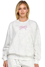 Camo bow Fleece Camo Sweatshirt With Bow Embroidery