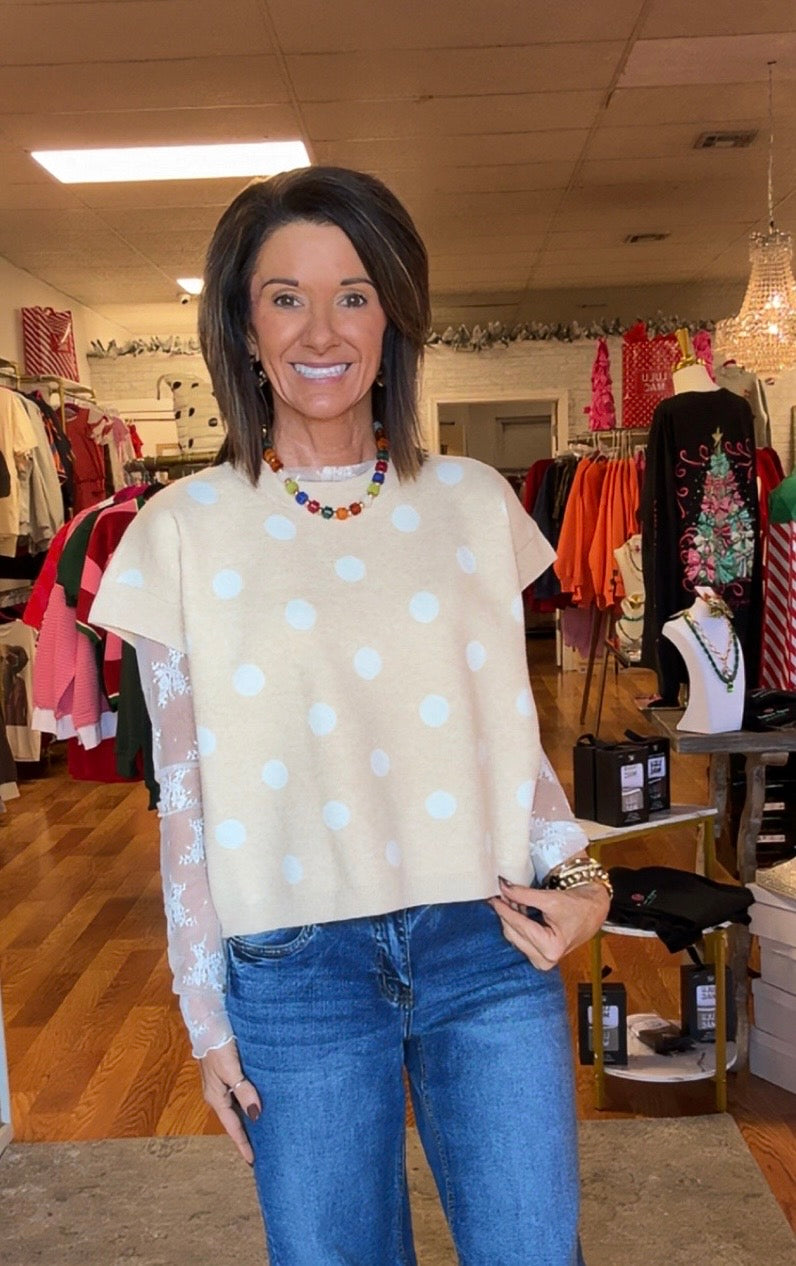Polka dot sweater