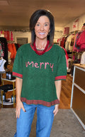 Merry sweater green and red