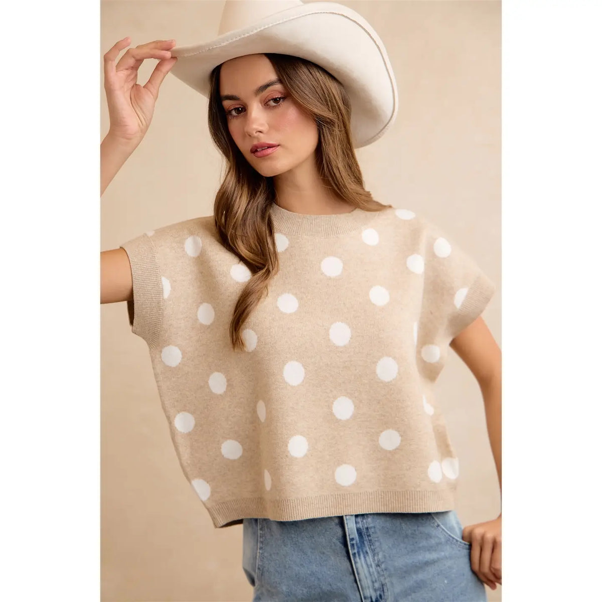 Polka dot sweater