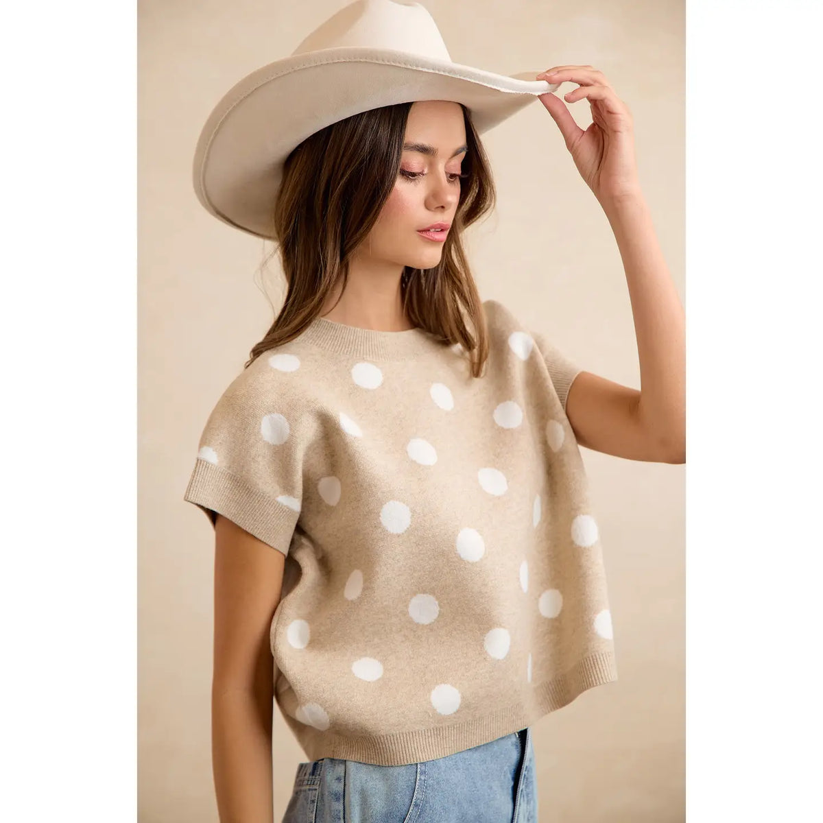 Polka dot sweater