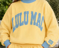 Lulu Mac mock neck yellow/blue