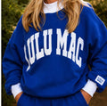 Lulu Mac royal /white mock neck sweatshirt