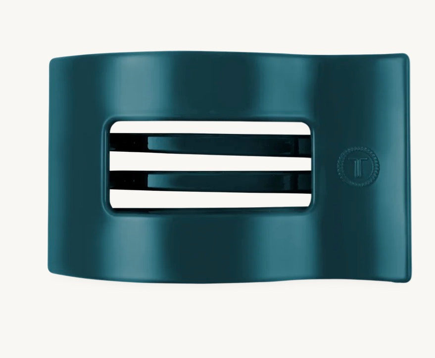 Teal With It Medium Flat Rectangle Hair ClipHair Clips