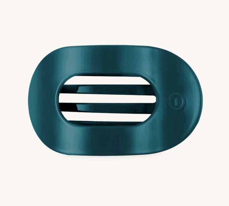 Teal With It Small Flat Round Hair ClipHair Clips
