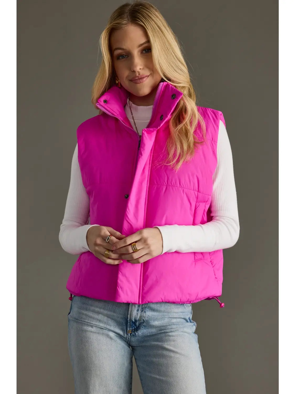Bright pink vest